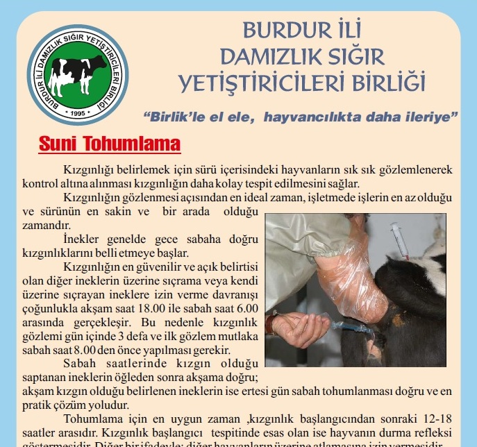 Suni Tohumlama broşürü